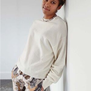 Brazeau tricot slouchy crew neck sweater black size large